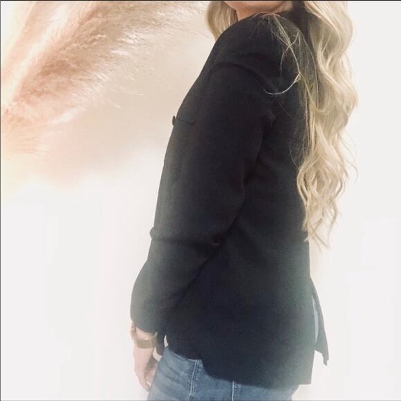 BANANA REPUBLIC Black Lightweight Button Front Casual Shacket Coat Jacket 6 - Picture 4 of 8